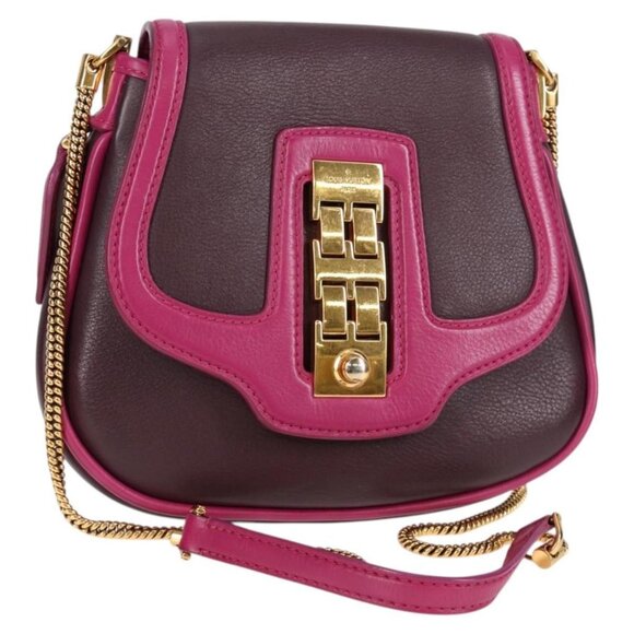 LOUIS VUITTON Art Deco Trapezio Shoulder Bag Leather Pink M97085 Auth 125367AV - Picture 1 of 16